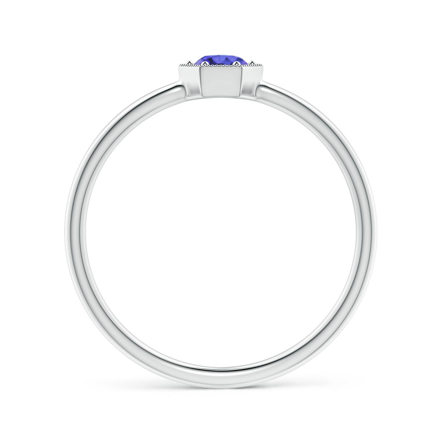 AAA - Tanzanite / 0.22 CT / 14 KT White Gold