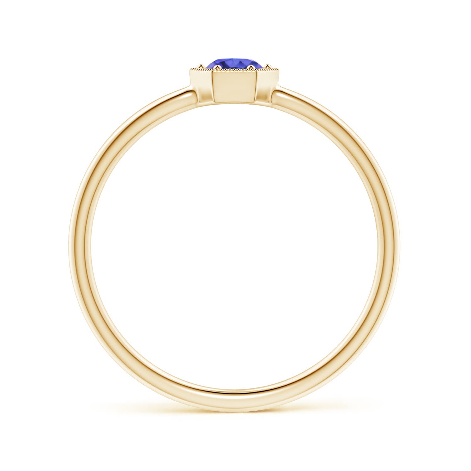 AAA - Tanzanite / 0.22 CT / 14 KT Yellow Gold