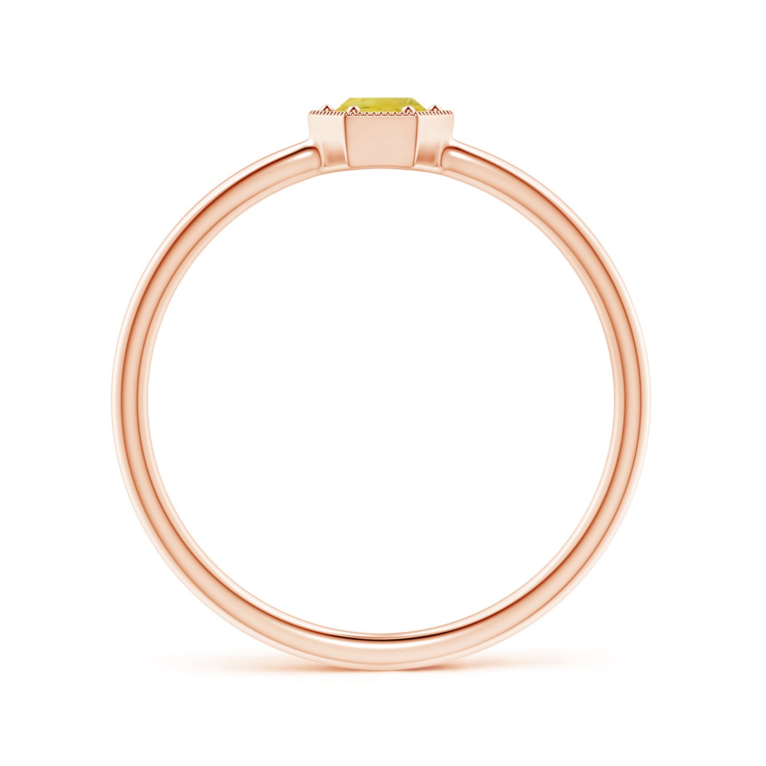 A - Yellow Sapphire / 0.26 CT / 14 KT Rose Gold