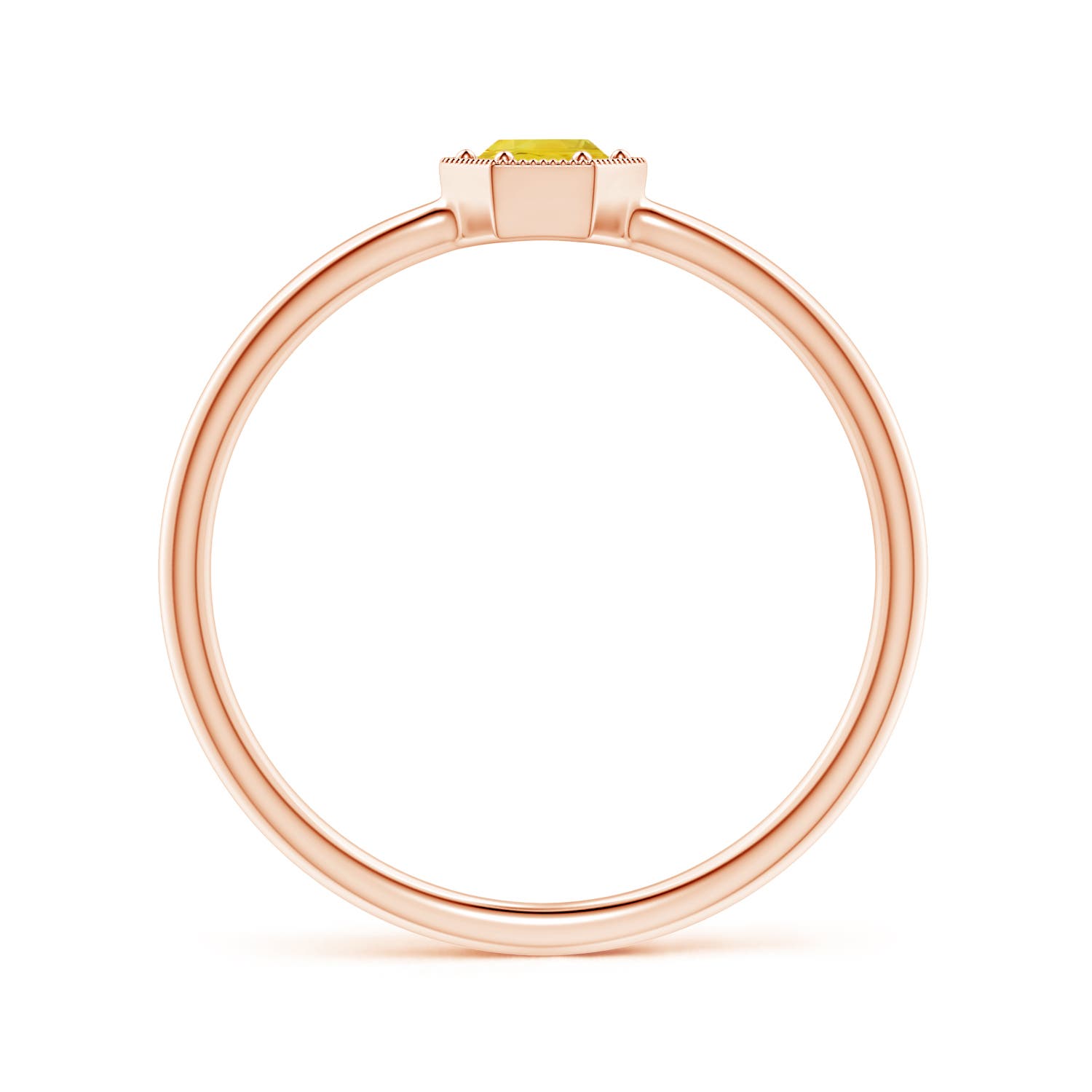 AA - Yellow Sapphire / 0.26 CT / 14 KT Rose Gold