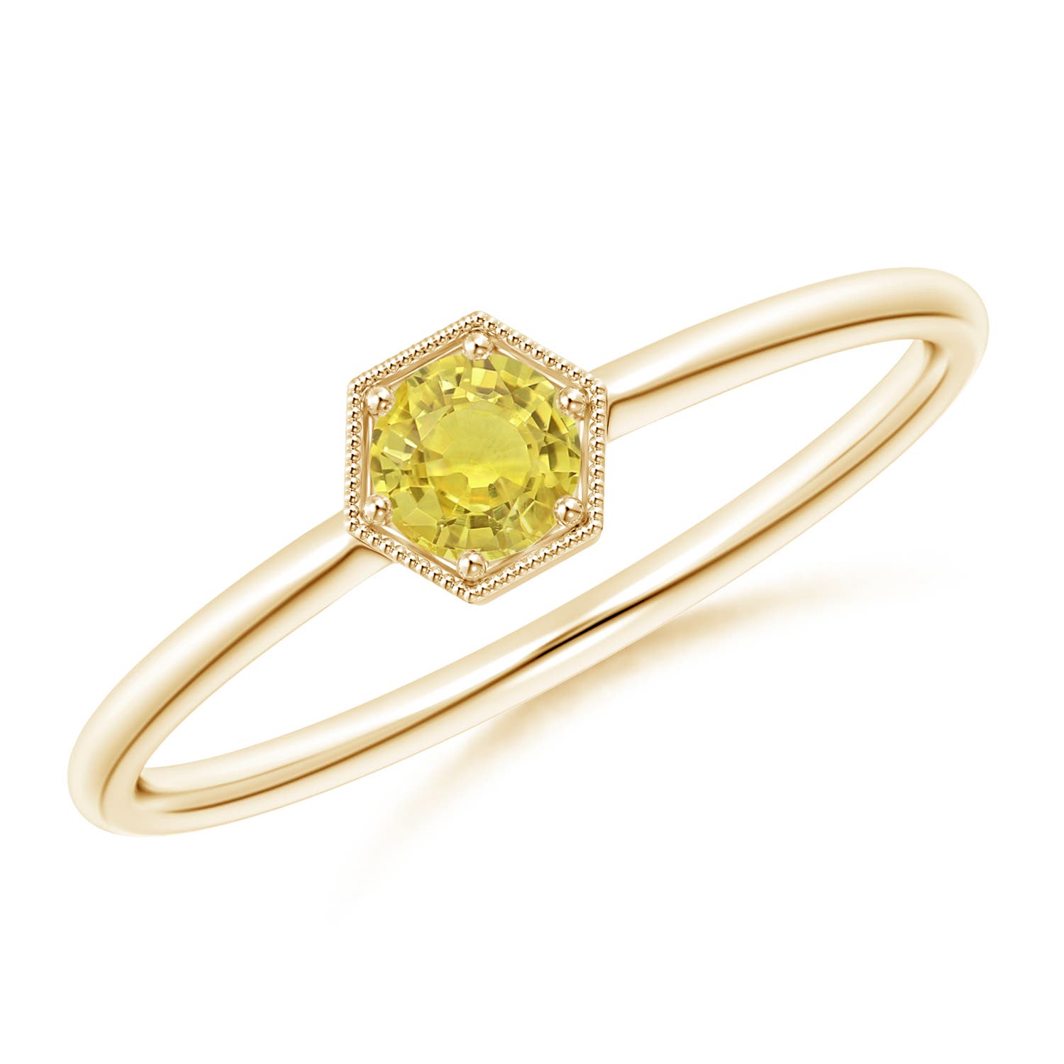 AA - Yellow Sapphire / 0.26 CT / 14 KT Yellow Gold