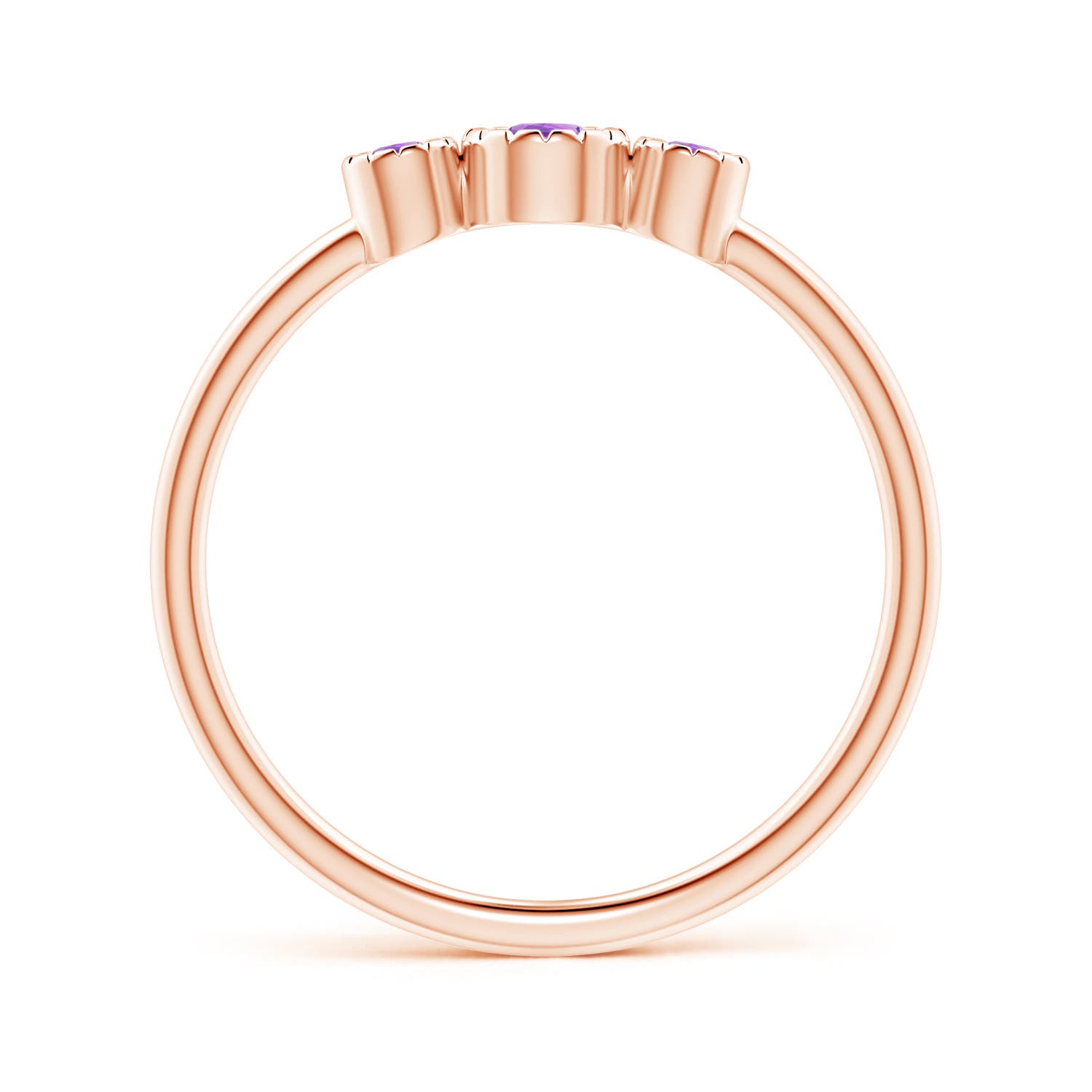 AAA - Amethyst / 0.16 CT / 14 KT Rose Gold