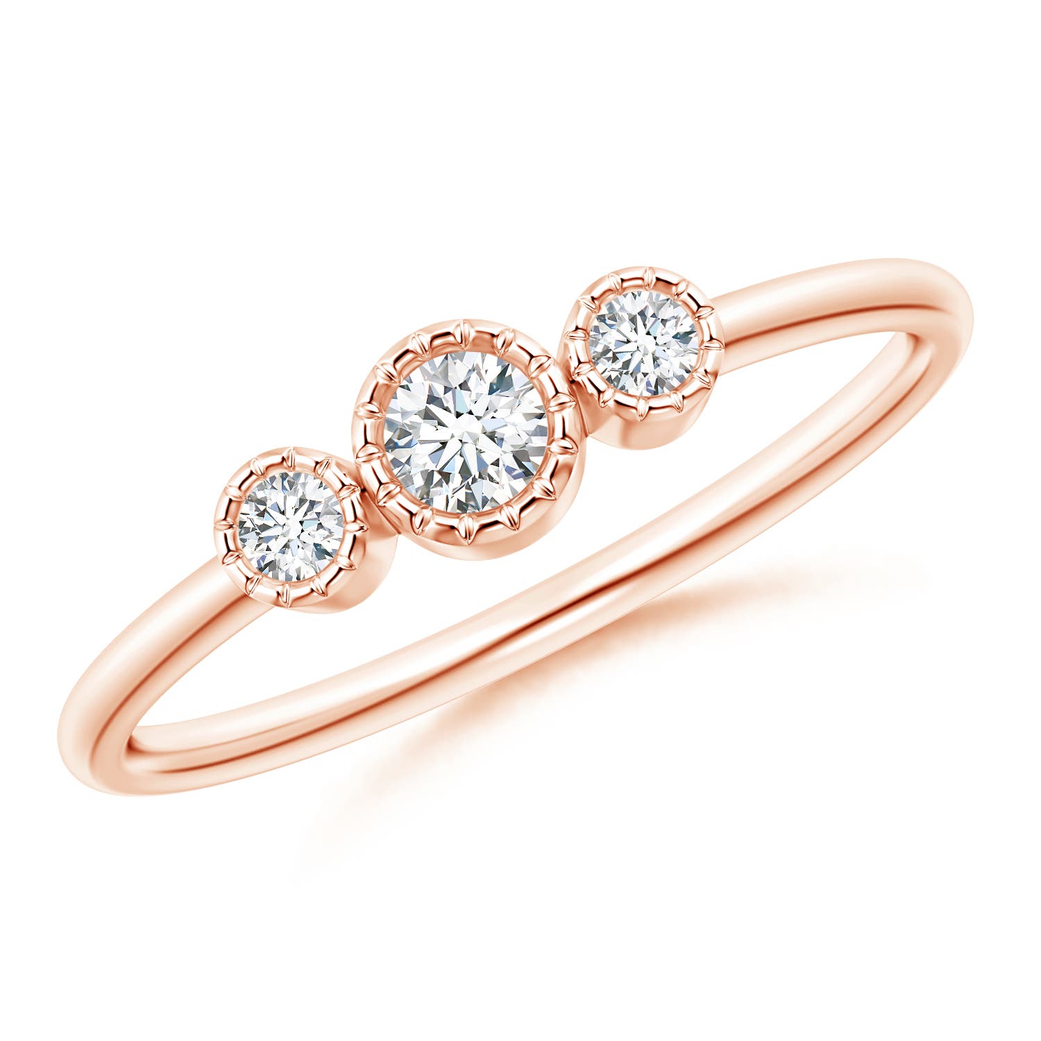 G, VS2 / 0.18 CT / 14 KT Rose Gold