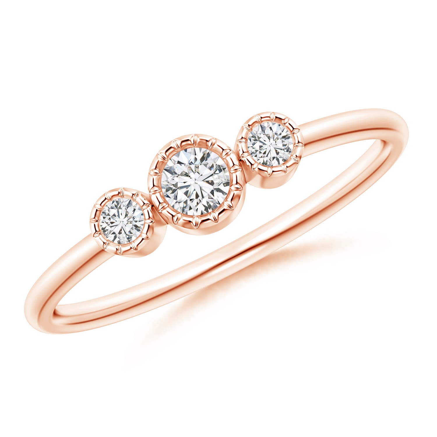 H, SI2 / 0.18 CT / 14 KT Rose Gold