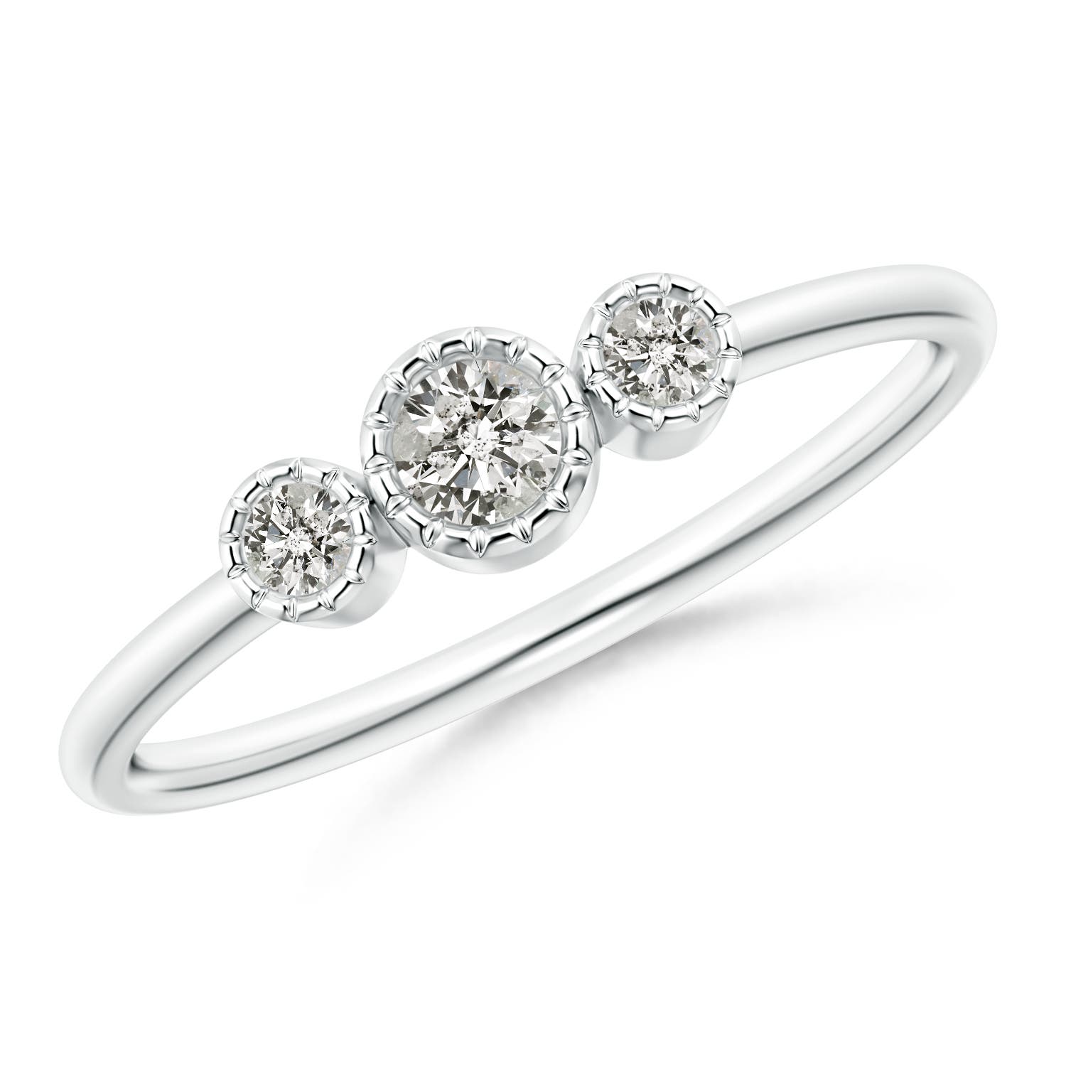 K, I3 / 0.18 CT / 14 KT White Gold