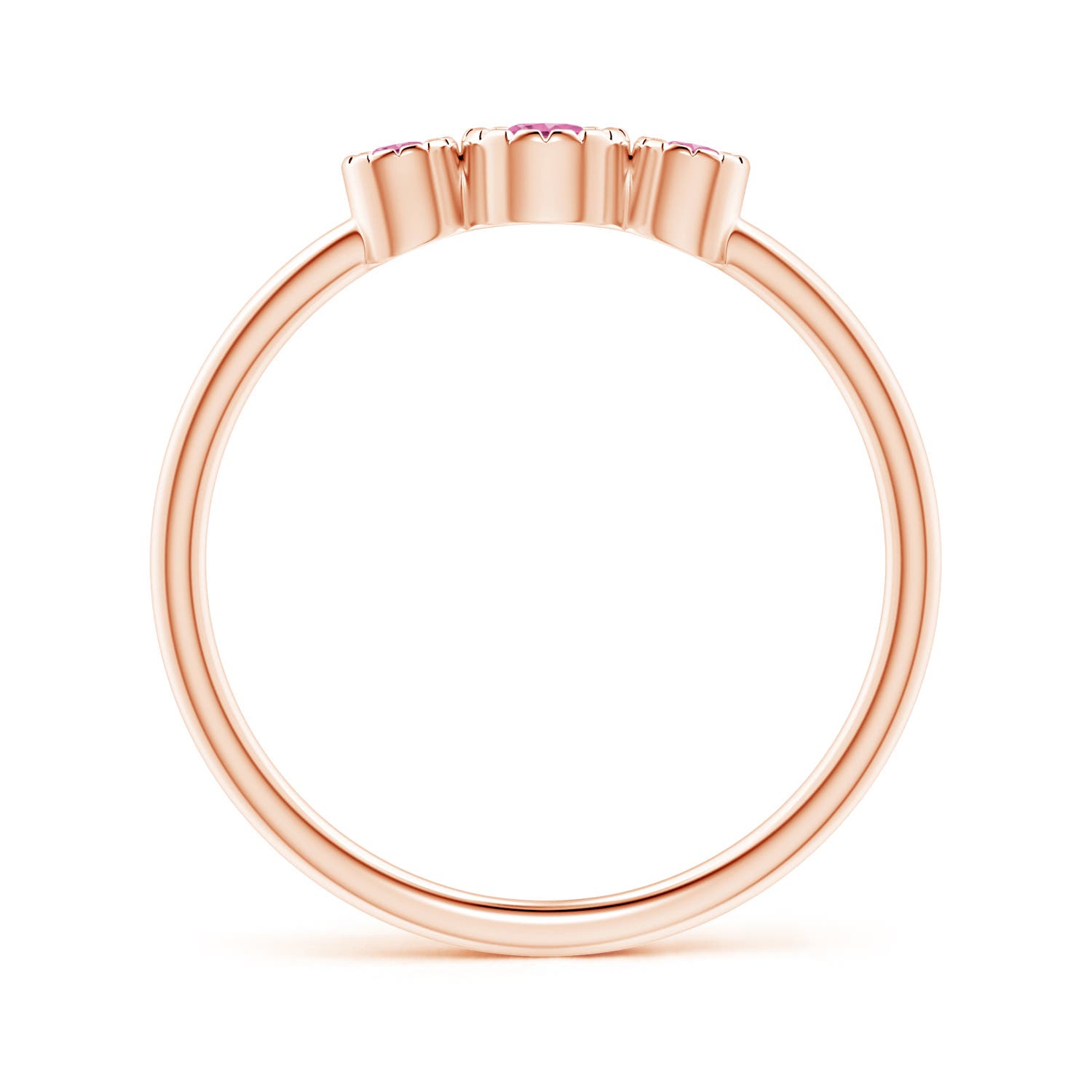 AAA - Pink Sapphire / 0.22 CT / 14 KT Rose Gold