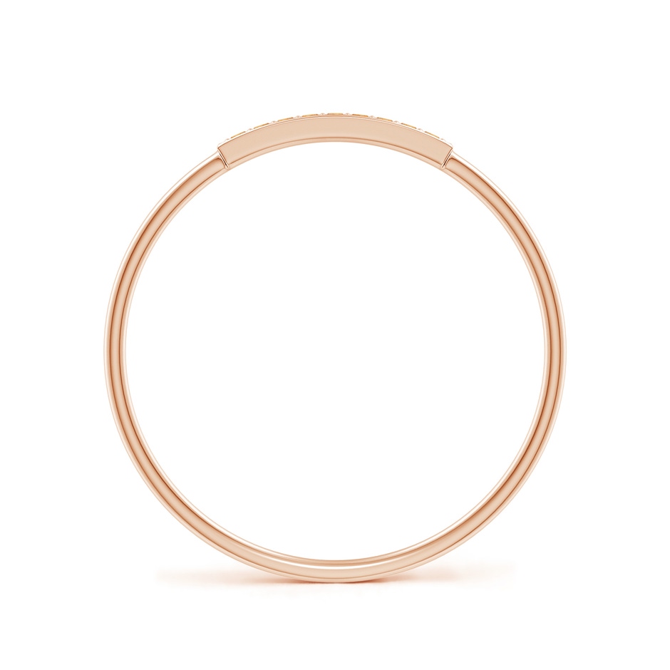 1mm AAA Pave Set Citrine Bar Ring with Milgrain in 18K Rose Gold side 199