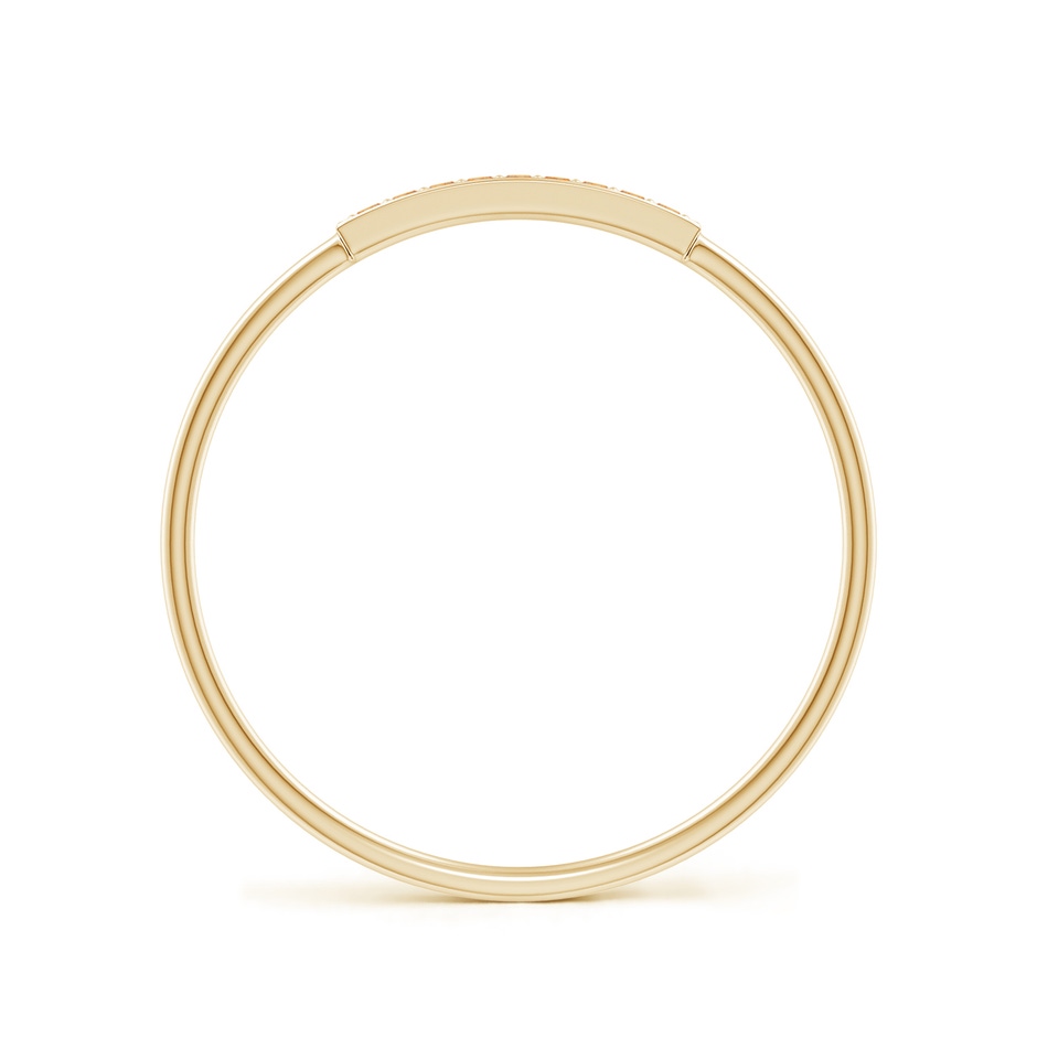 1mm AAA Pave Set Citrine Bar Ring with Milgrain in 18K Yellow Gold side 199