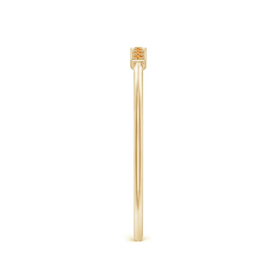 1mm AAA Pave Set Citrine Bar Ring with Milgrain in 18K Yellow Gold side 299