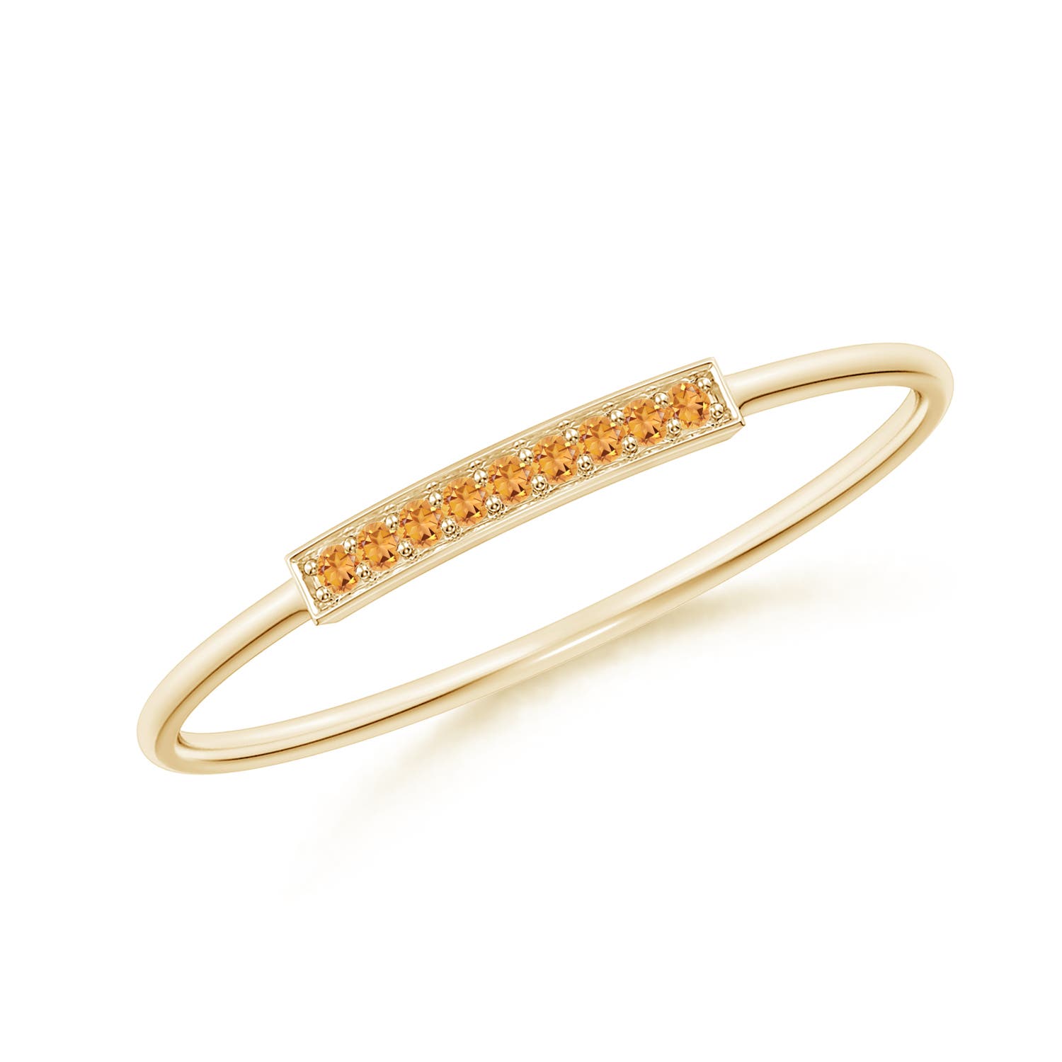 AAA - Citrine / 0.04 CT / 14 KT Yellow Gold