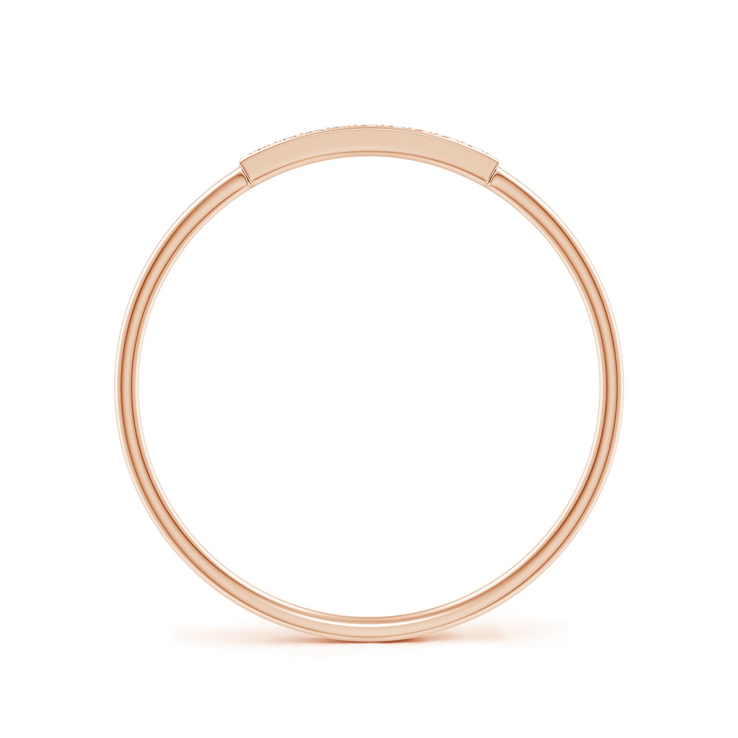 ANGARA Natural 0.04 Ct KI3-Grade Diamond Bar Ring in 14K Solid Gold - Picture 3 of 34