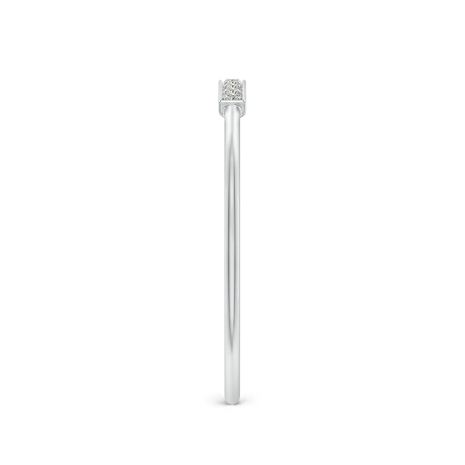 1mm KI3 Pave Set Diamond Bar Ring with Milgrain in S999 Silver side 299
