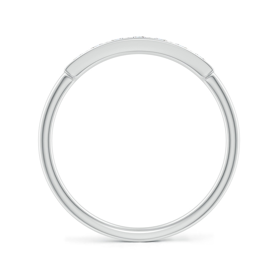 2mm GVS2 Pave Set Diamond Bar Ring with Milgrain in S999 Silver side 199