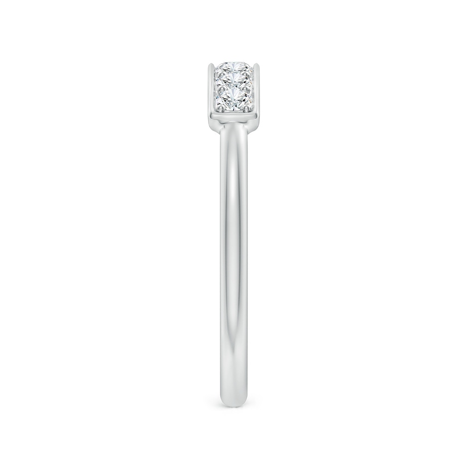 2mm GVS2 Pave Set Diamond Bar Ring with Milgrain in S999 Silver side 299