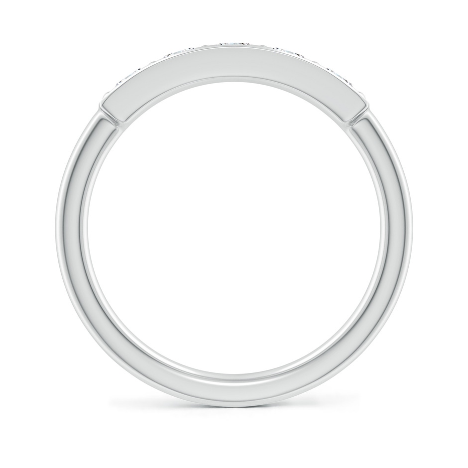 3mm GVS2 Pave Set Diamond Bar Ring with Milgrain in S999 Silver side 199