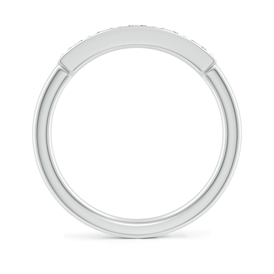 3mm HSI2 Pave Set Diamond Bar Ring with Milgrain in S999 Silver side 199