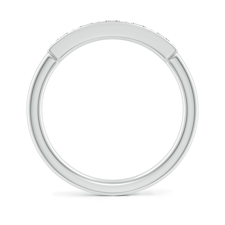 3mm IJI1I2 Pave Set Diamond Bar Ring with Milgrain in S999 Silver side 199