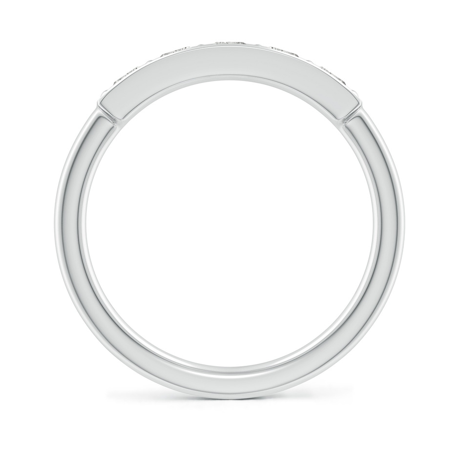 3mm KI3 Pave Set Diamond Bar Ring with Milgrain in S999 Silver side 199