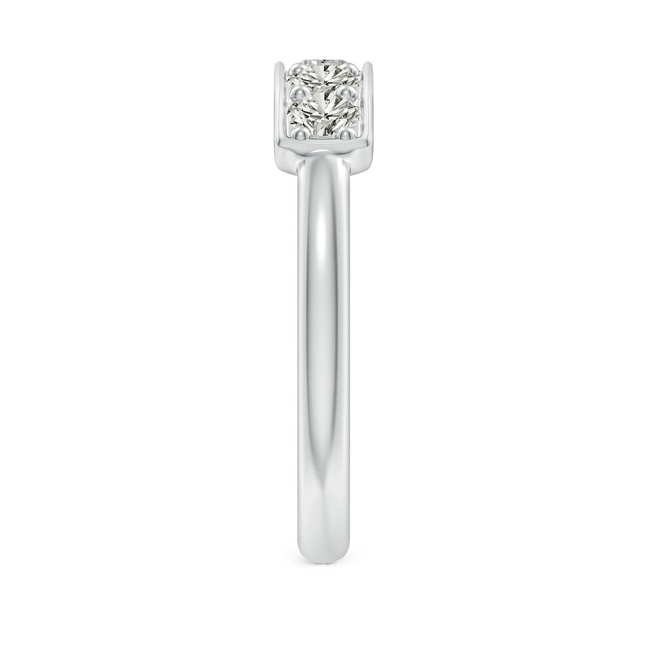3mm KI3 Pave Set Diamond Bar Ring with Milgrain in S999 Silver side 299