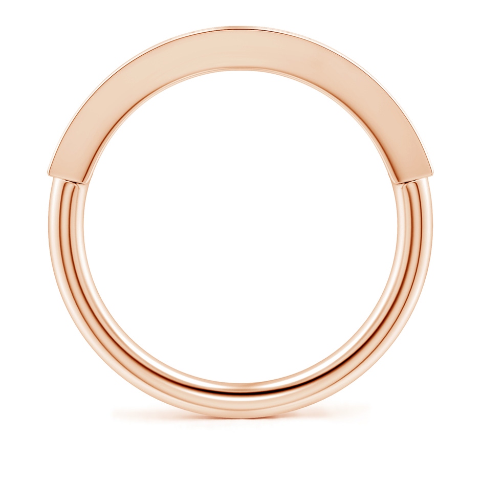 4.8mm KI3 Pave Set Diamond Bar Ring with Milgrain in Rose Gold side 199