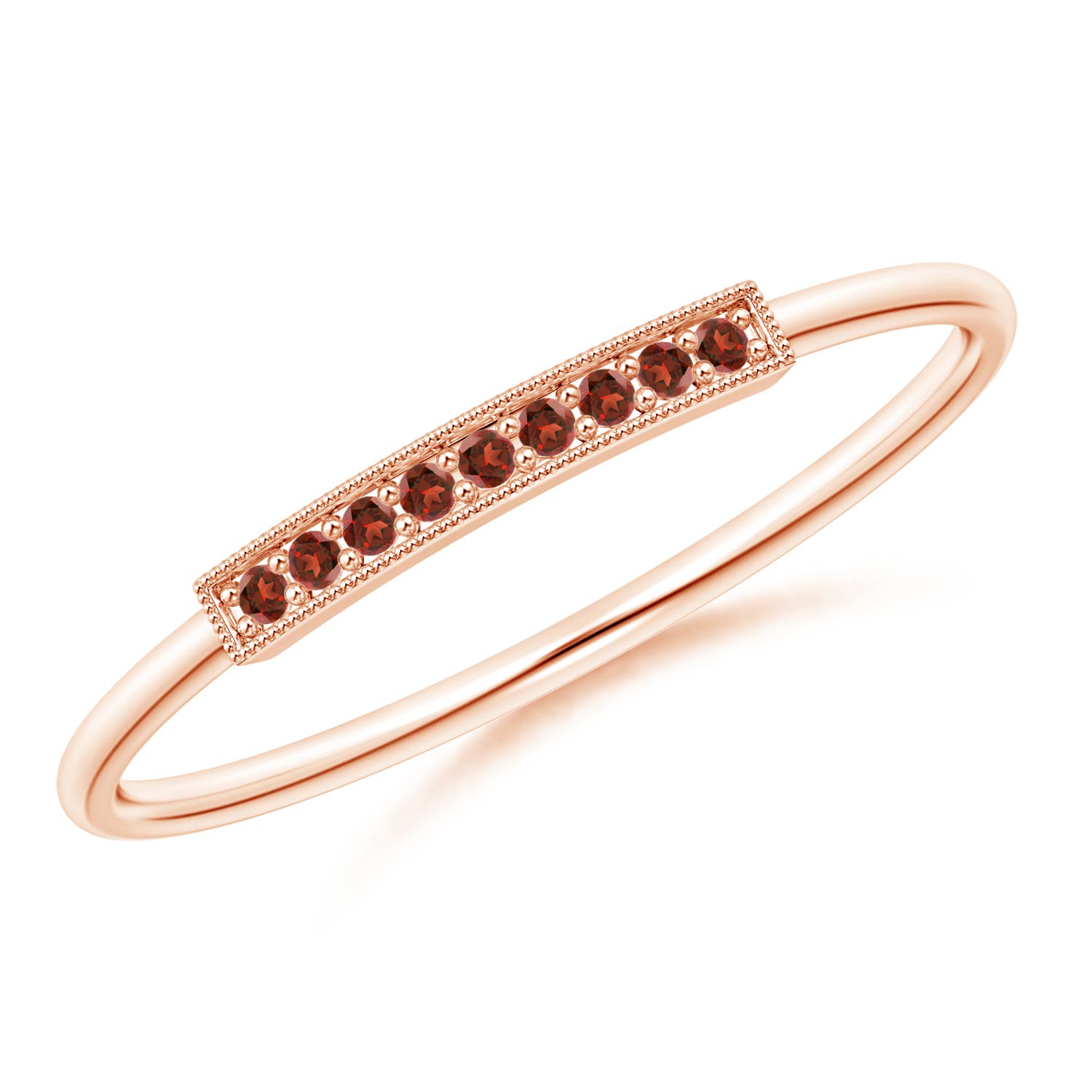 AAA - Garnet / 0.05 CT / 14 KT Rose Gold