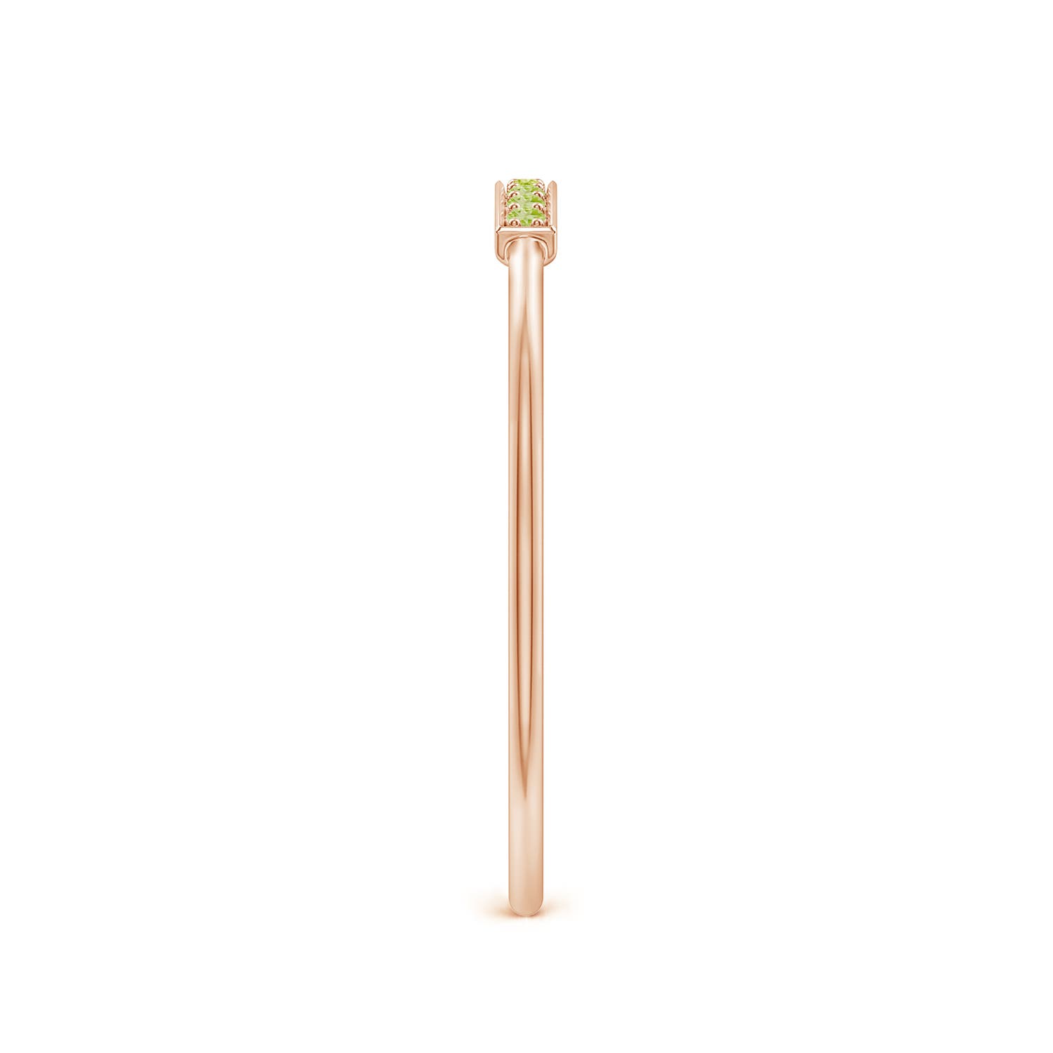 AAA - Peridot / 0.04 CT / 14 KT Rose Gold