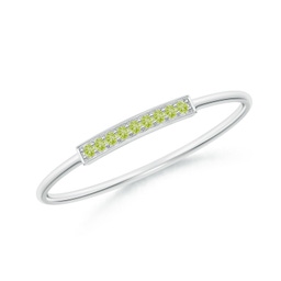 Fashion Silver Peridot Rings