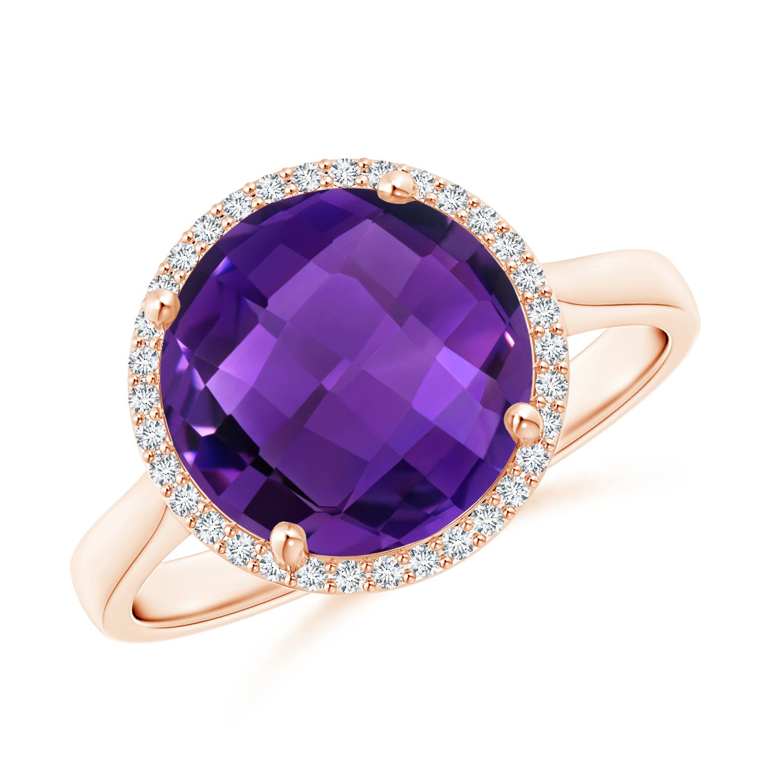 AAAA - Amethyst / 3.77 CT / 14 KT Rose Gold