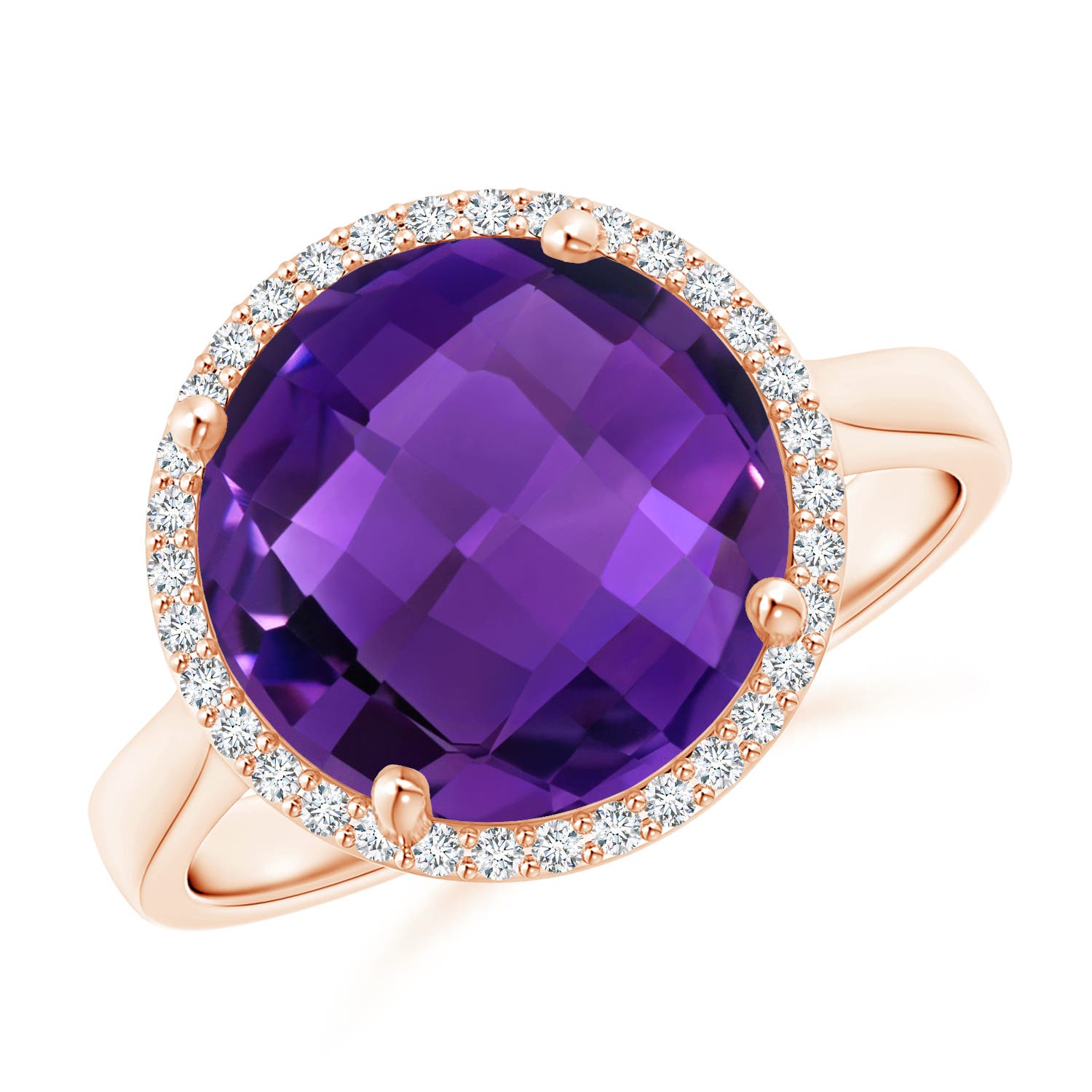 AAAA - Amethyst / 5.02 CT / 14 KT Rose Gold