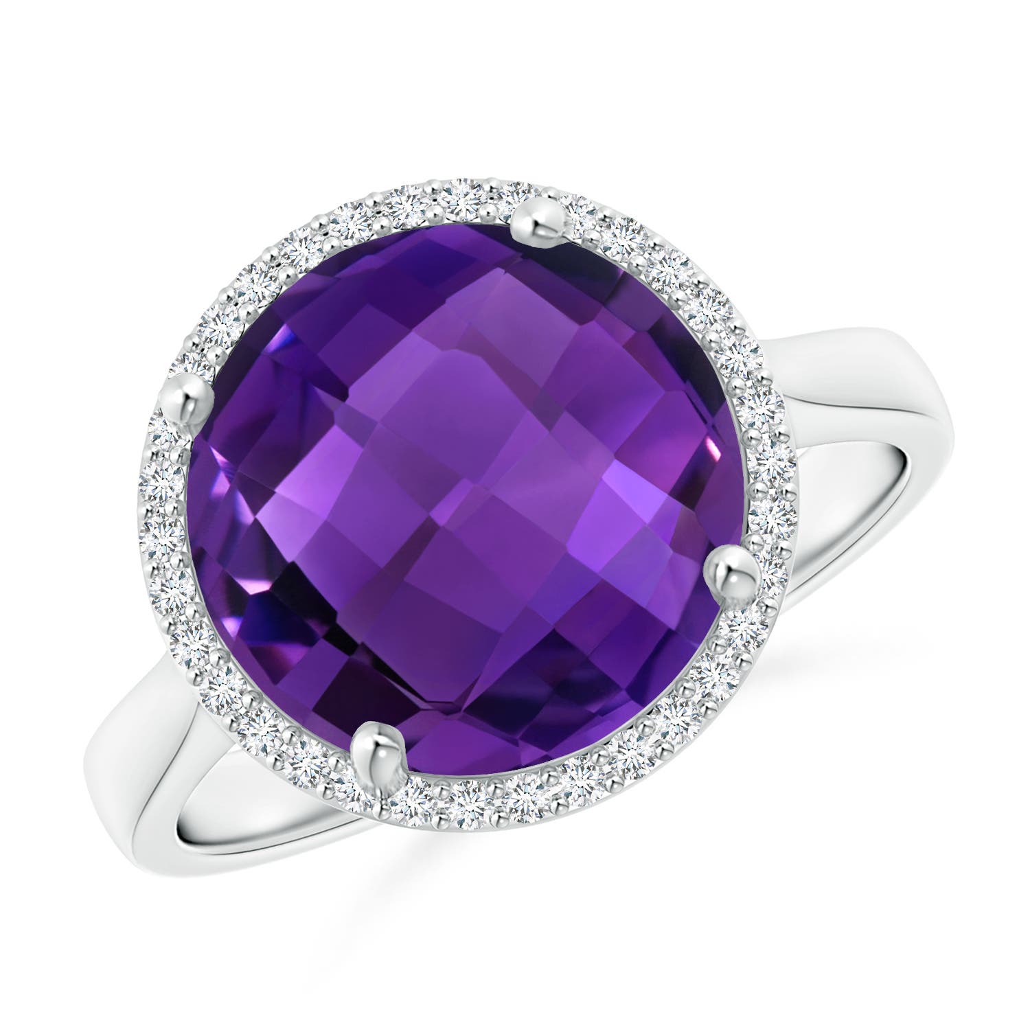 AAAA - Amethyst / 5.02 CT / 14 KT White Gold