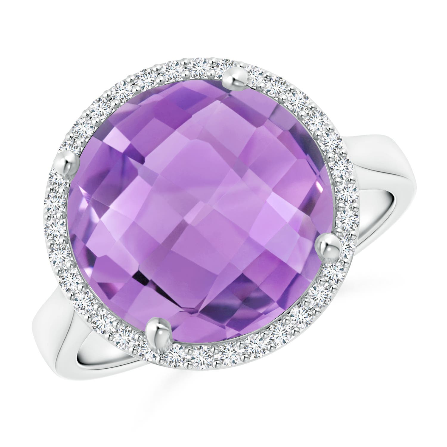 A - Amethyst / 5.7 CT / 14 KT White Gold