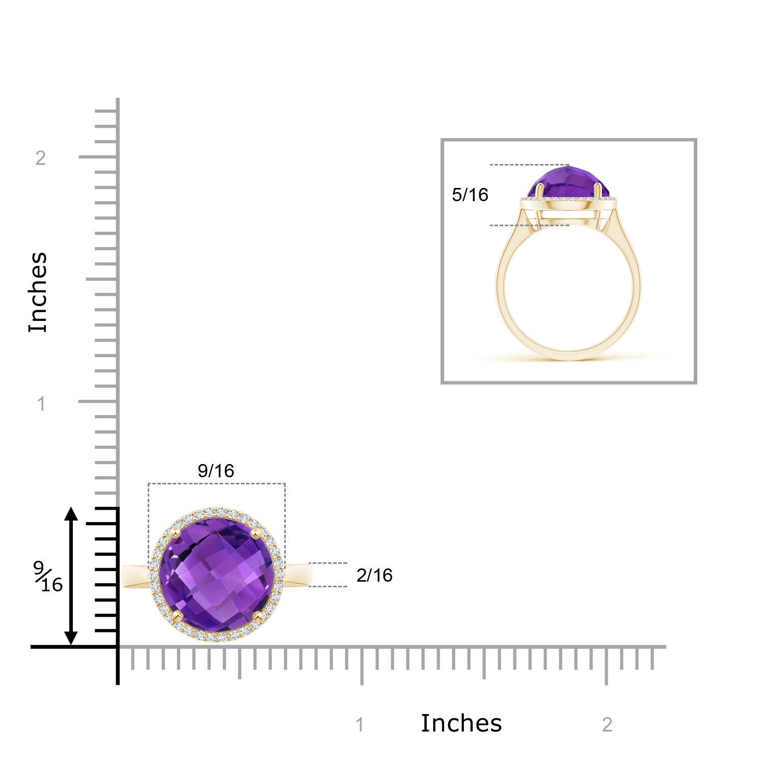 AAA - Amethyst / 5.7 CT / 14 KT Yellow Gold