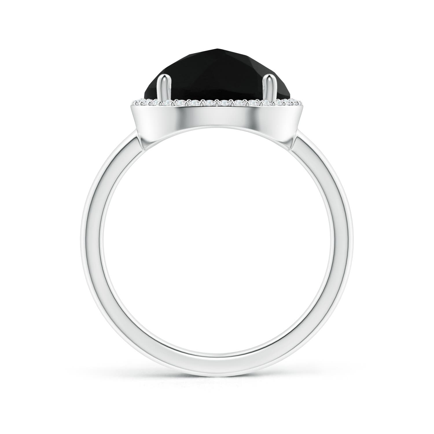 AAA - Black Onyx / 7.17 CT / 14 KT White Gold