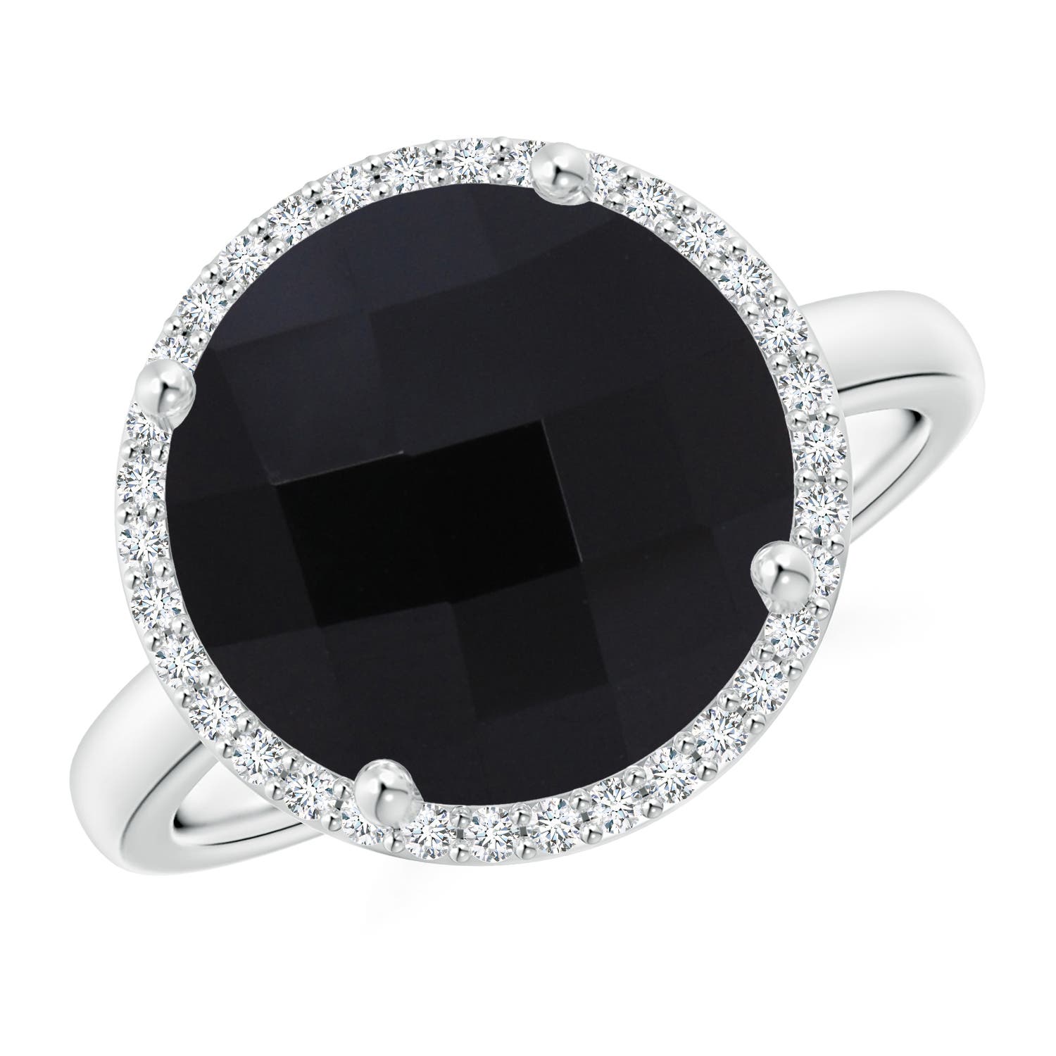 AAA - Black Onyx / 9.45 CT / 14 KT White Gold