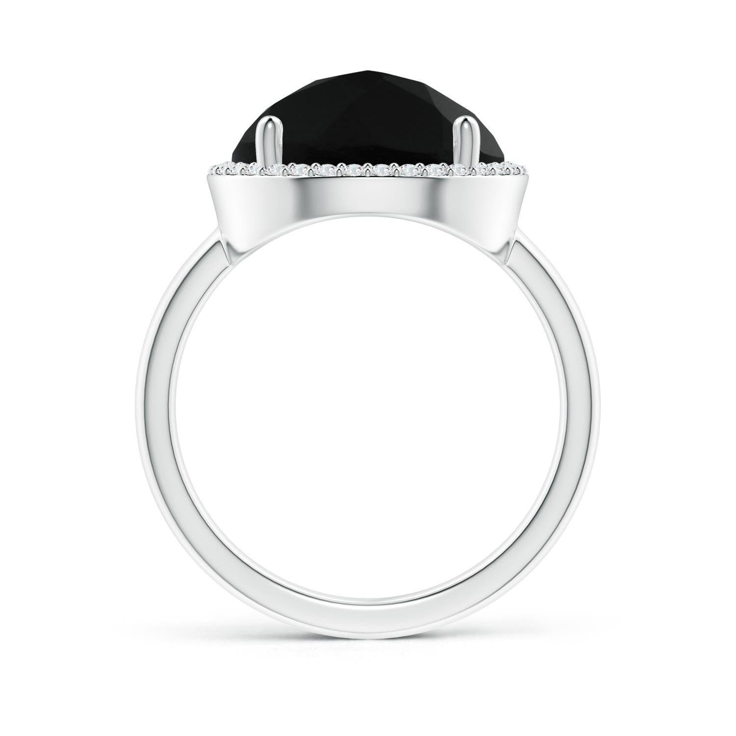 AAA - Black Onyx / 9.45 CT / 14 KT White Gold