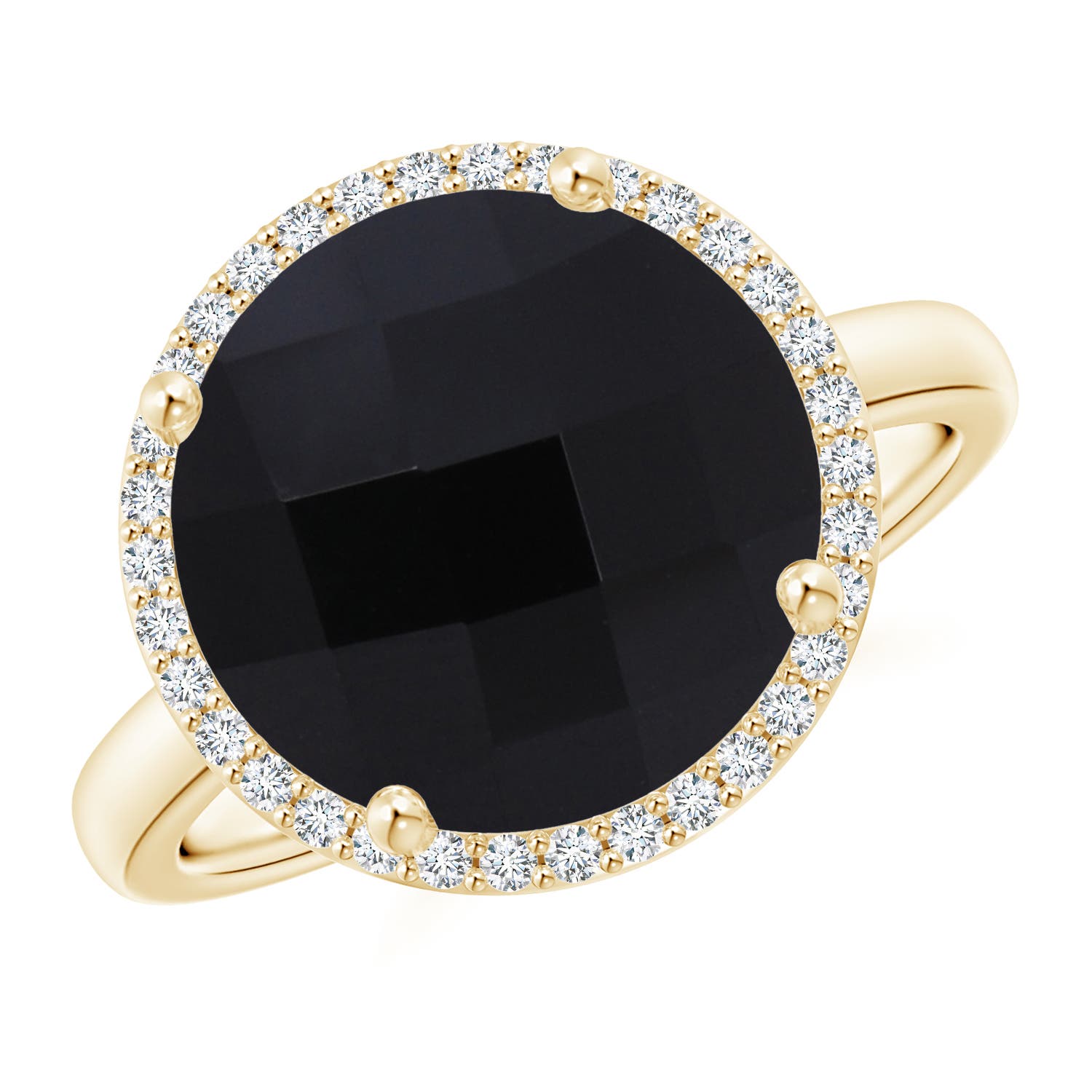 AAA - Black Onyx / 9.45 CT / 14 KT Yellow Gold