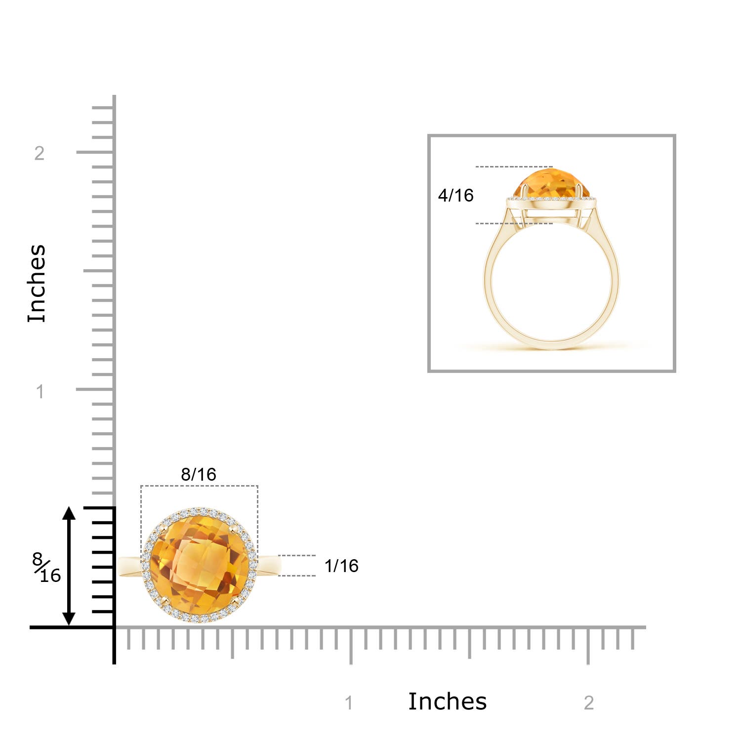 A - Citrine / 3.75 CT / 14 KT Yellow Gold