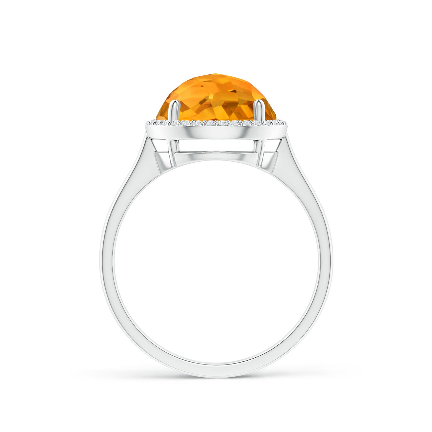 AA - Citrine / 3.75 CT / 14 KT White Gold