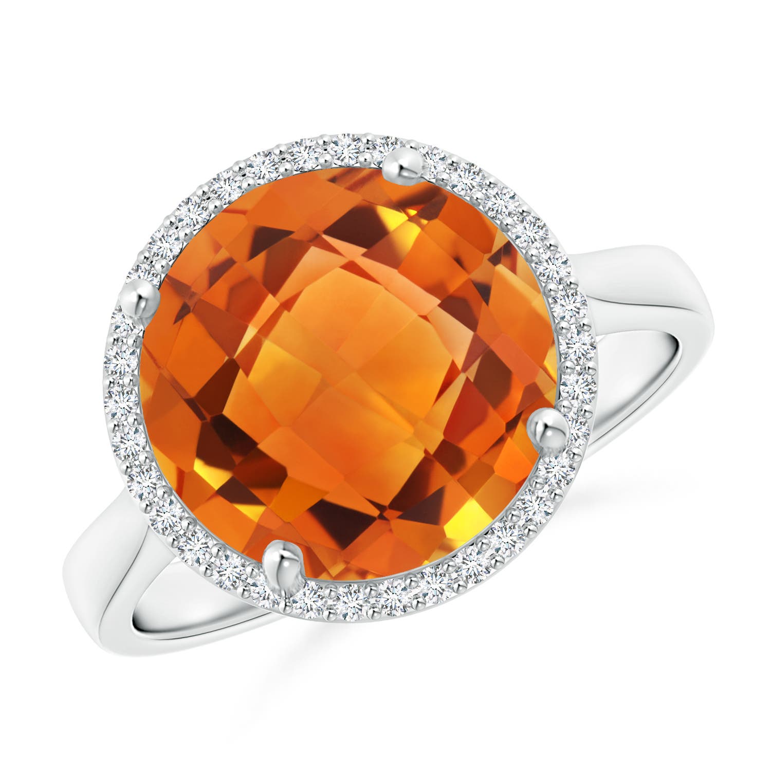 AAAA - Citrine / 5.02 CT / 14 KT White Gold