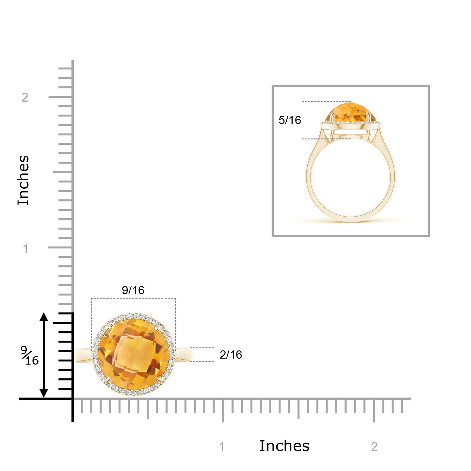 A - Citrine / 5.7 CT / 14 KT Yellow Gold