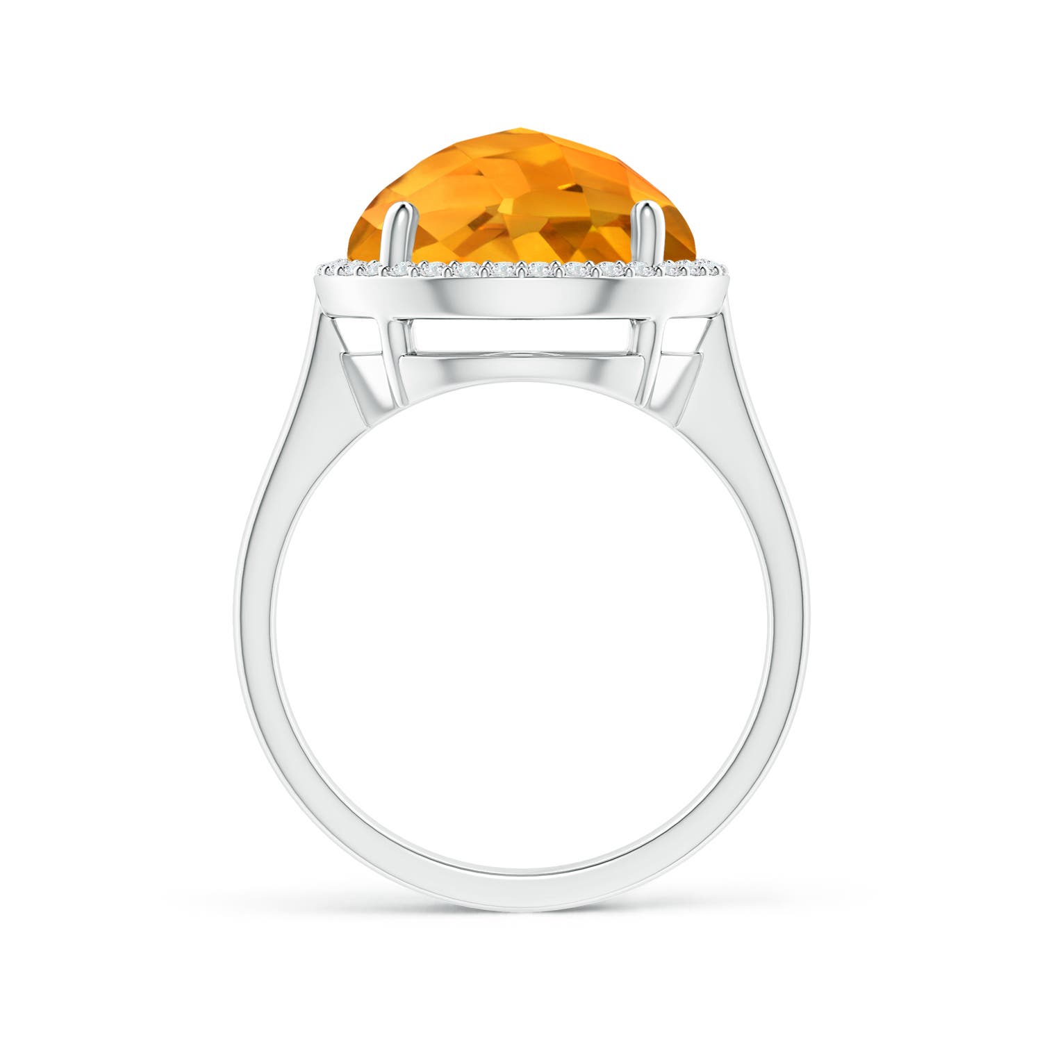 AA - Citrine / 5.7 CT / 14 KT White Gold