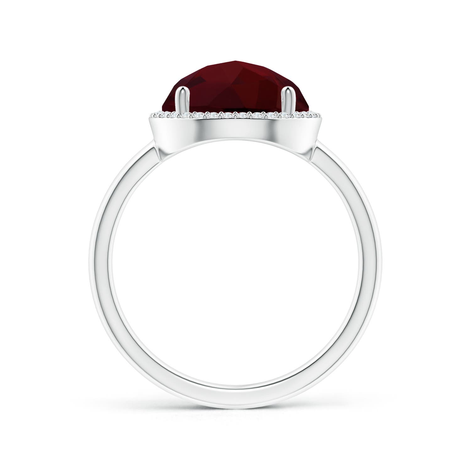 AA - Garnet / 4.99 CT / 14 KT White Gold