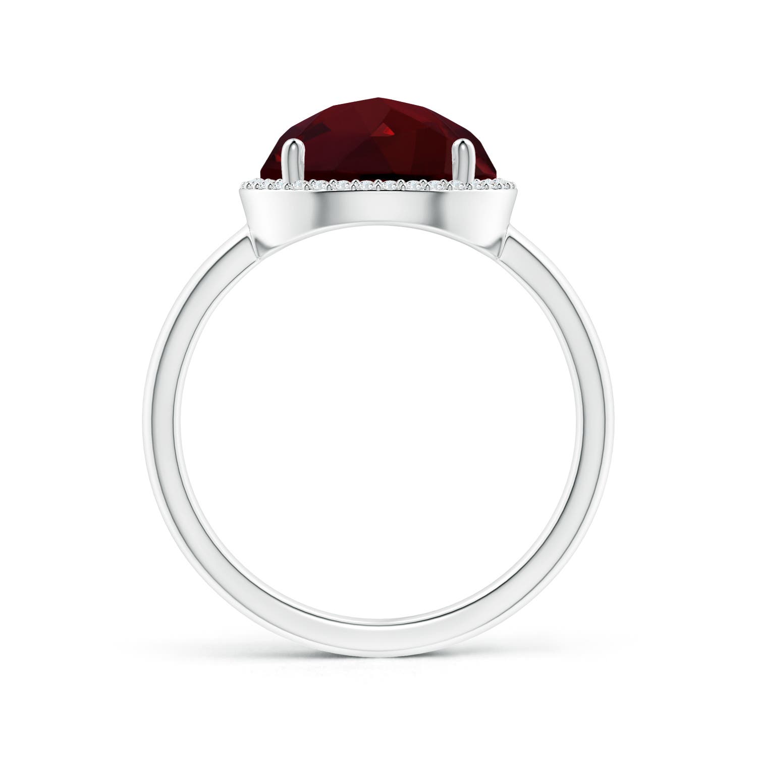 AAA - Garnet / 4.99 CT / 14 KT White Gold