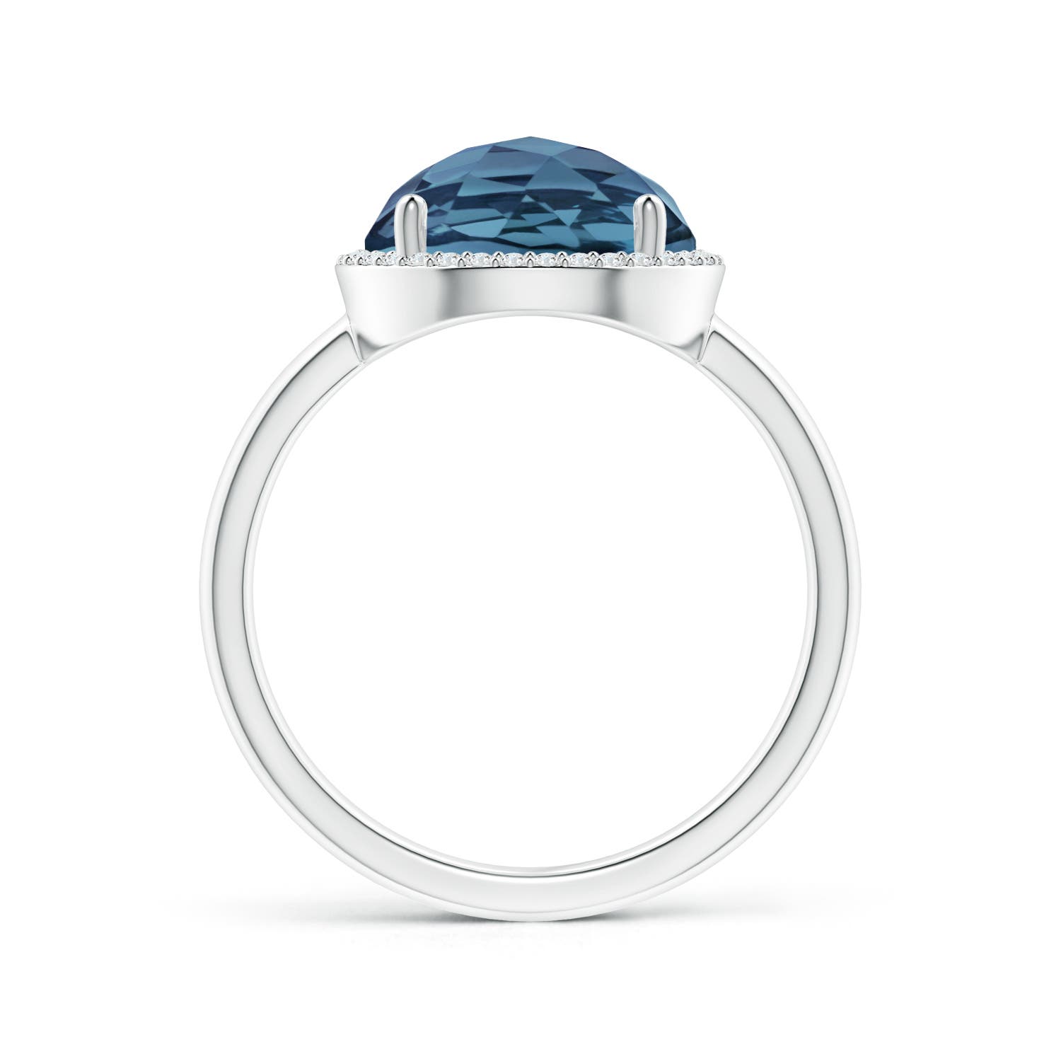 A - London Blue Topaz / 4.9 CT / 14 KT White Gold