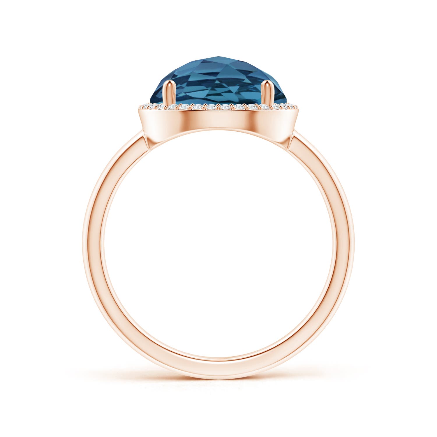 AA - London Blue Topaz / 4.9 CT / 14 KT Rose Gold