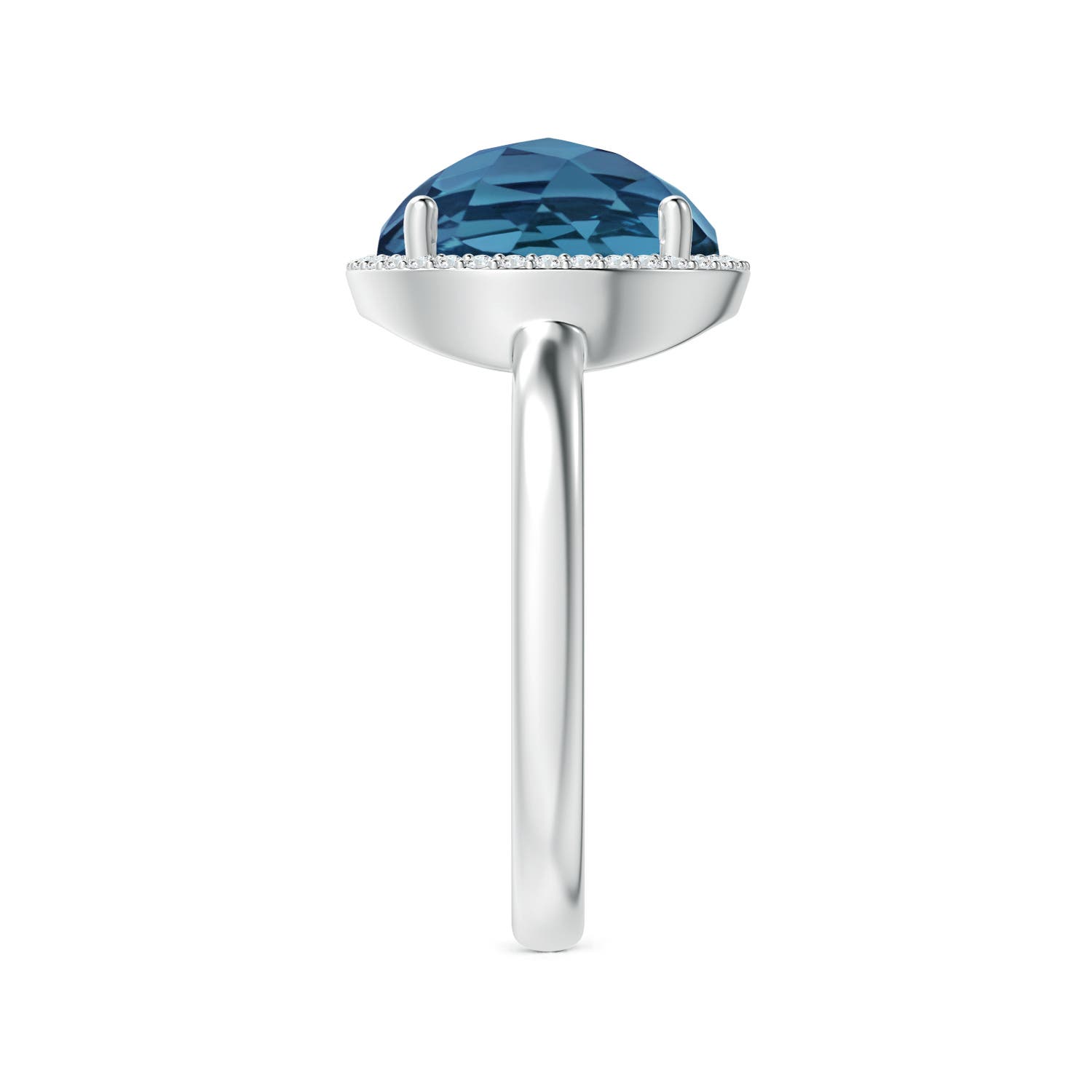 AA - London Blue Topaz / 4.9 CT / 14 KT White Gold