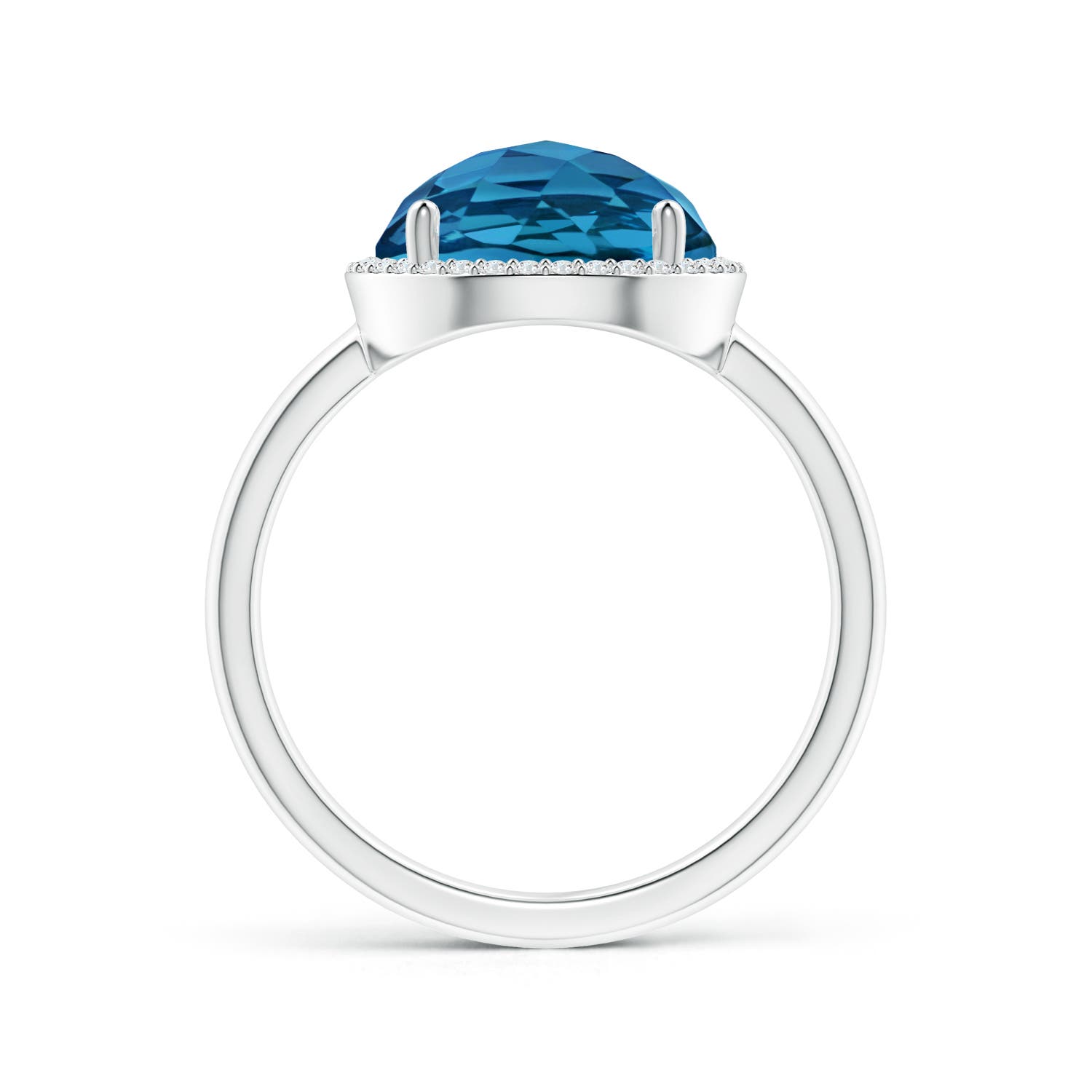 AAA - London Blue Topaz / 4.9 CT / 14 KT White Gold