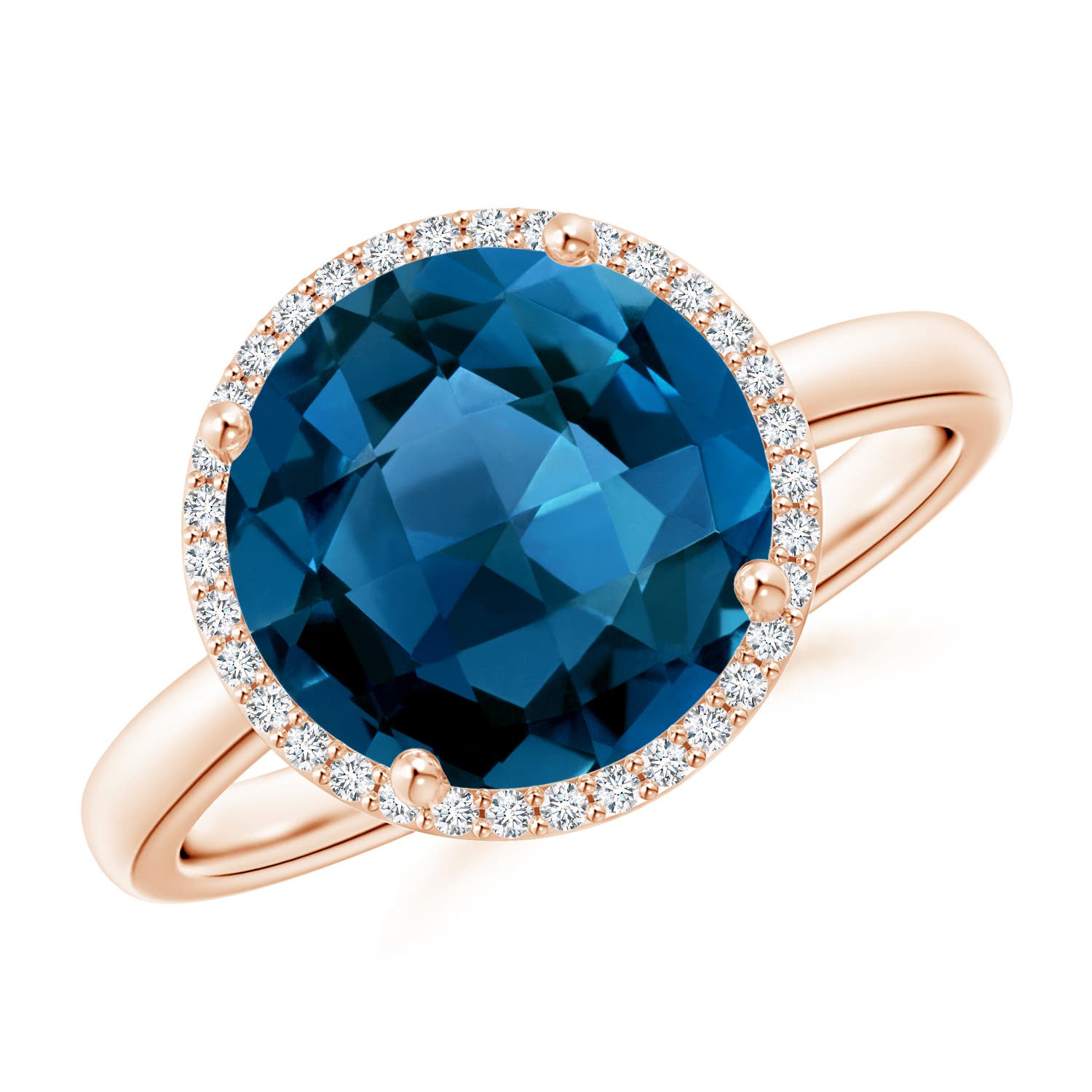 AAAA - London Blue Topaz / 4.9 CT / 14 KT Rose Gold