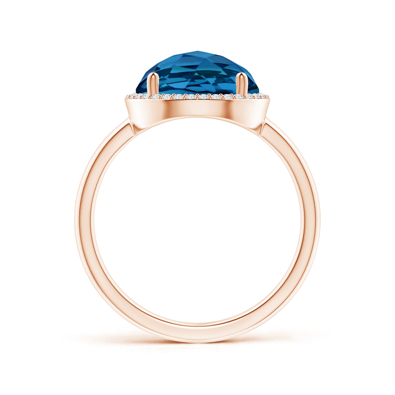 AAAA - London Blue Topaz / 4.9 CT / 14 KT Rose Gold