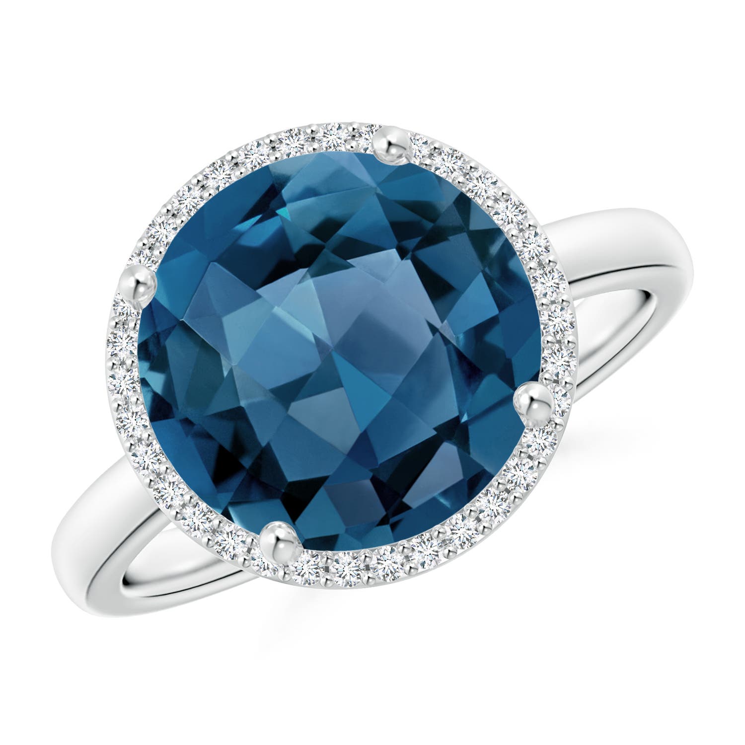 AA - London Blue Topaz / 6.47 CT / 14 KT White Gold